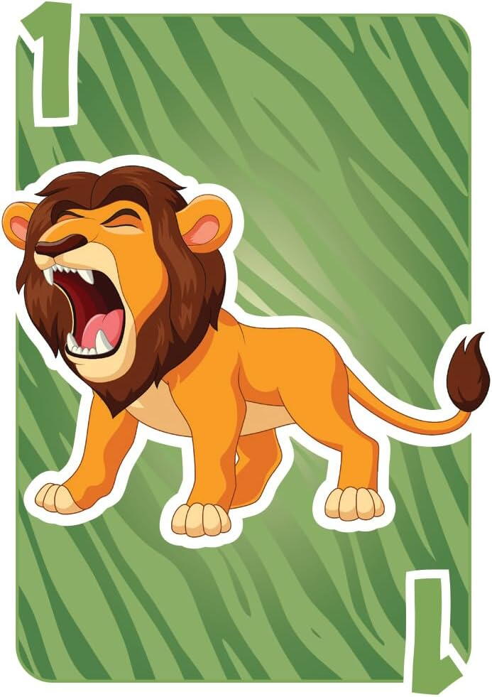 Outset Joc Duelul animalelor 6 ani+ carton, joc de masa cu 55 carti pentru 2-5 jucatori
