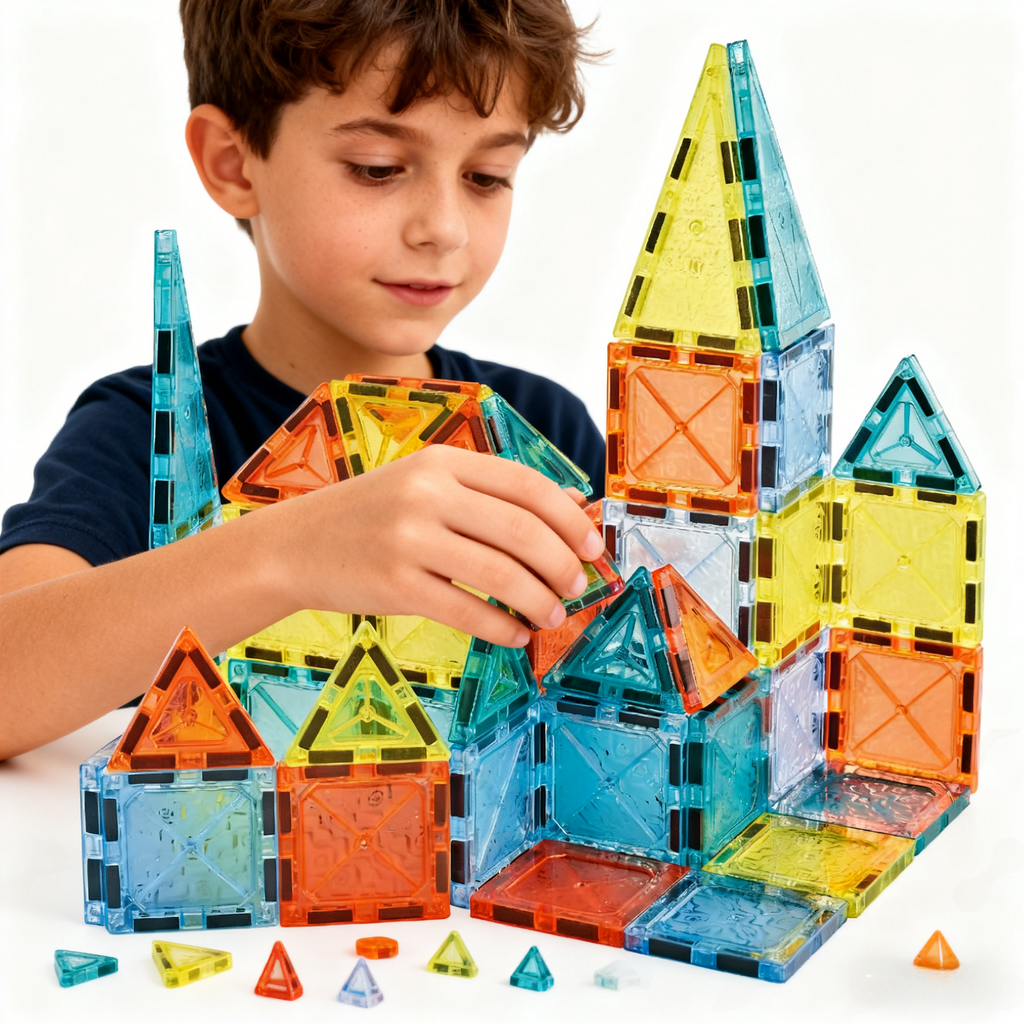 Joc de constructie magnetic - 43 piese (5.5 cm)