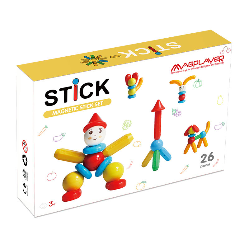 Set de constructie magnetic - STICK (26 piese)