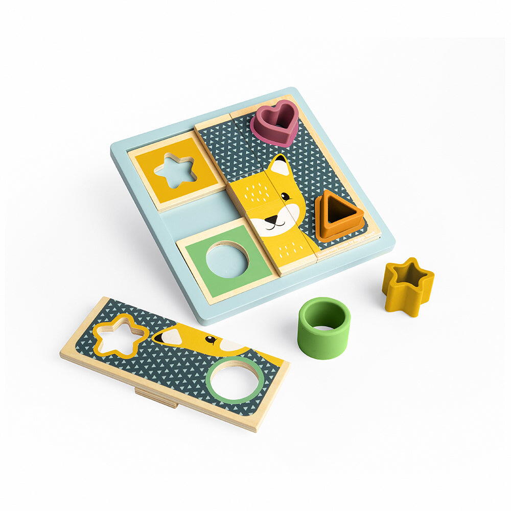 Puzzle cu sortator forme - Animalute