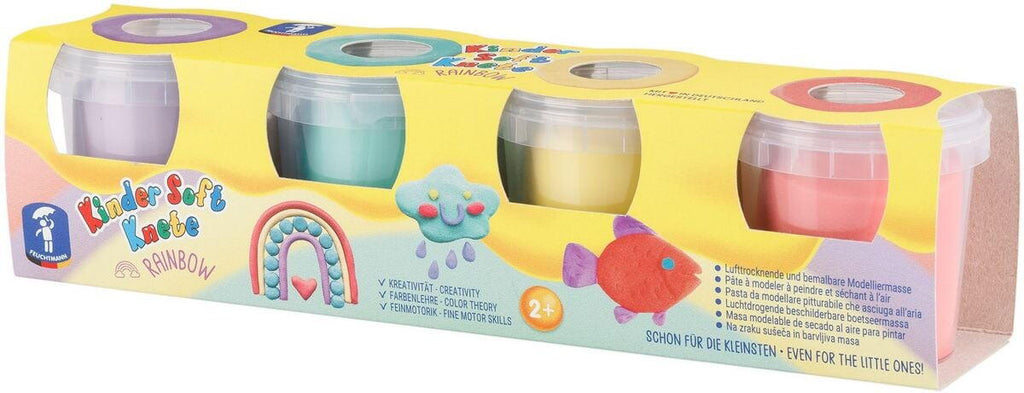 Plastilina non-toxica Kinder Soft Dough - Curcubeu