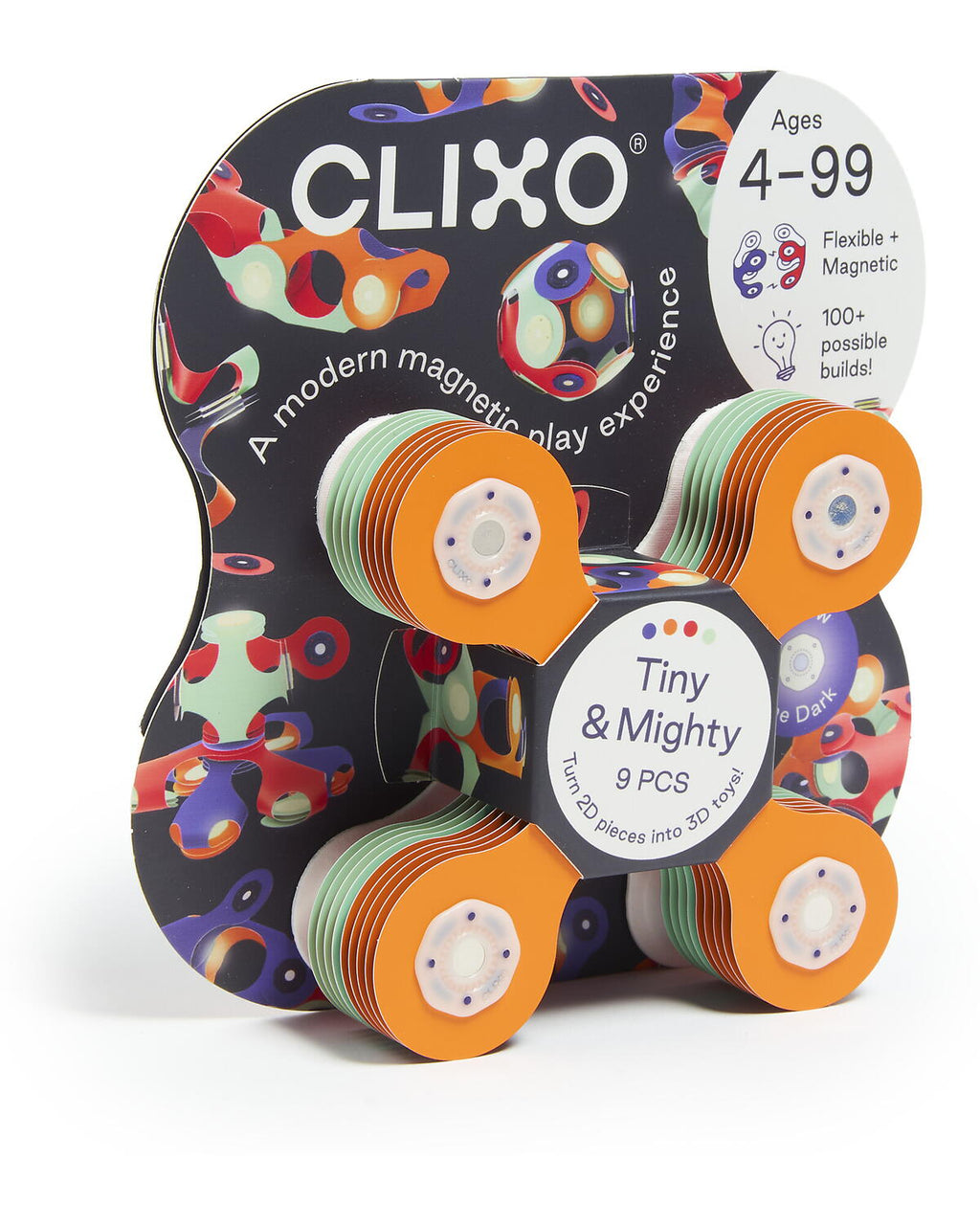 Clixo® joc magnetic de construit - Tiny & Mighty - Spatiul cosmic (9 piese)