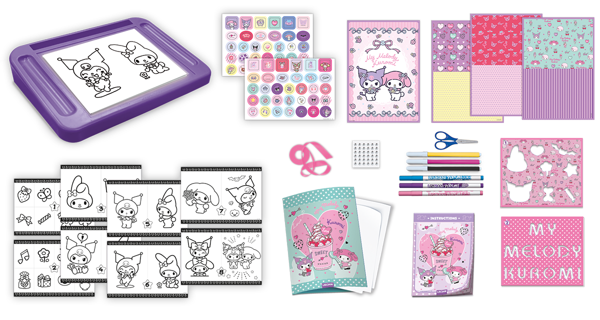 Tablita de desen cu lumini - My Melody & Kuromi