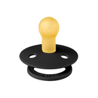 BIBS - Suzeta Colour Latex, tetina rotunda, 0 luni +-Black