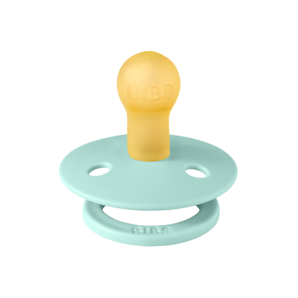 BIBS - Suzeta Colour Latex, tetina rotunda, 0 luni +-Mint