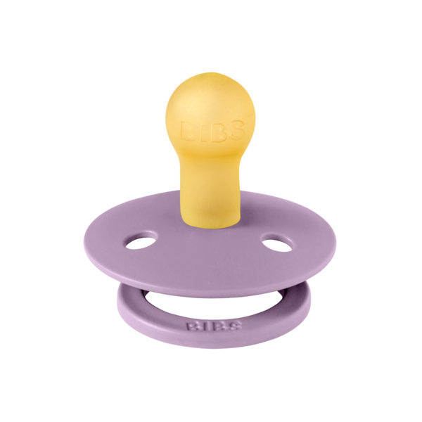 BIBS - Suzeta Colour Latex, tetina rotunda, 0 luni +-Lavender