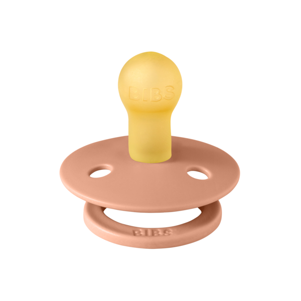 BIBS - Suzeta Colour Latex, tetina rotunda, 0 luni +-Peach