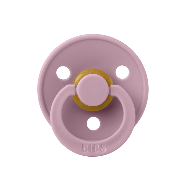 BIBS - Suzeta Colour Latex, tetina rotunda, 0 luni +-Heather