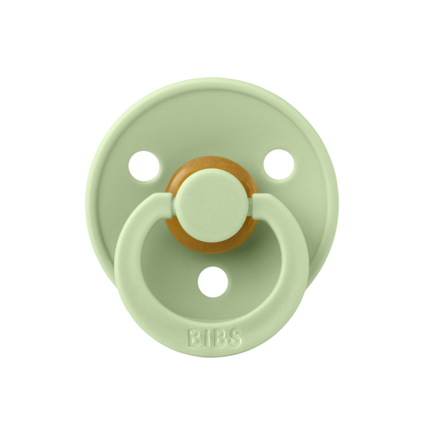 BIBS - Suzeta Colour Latex, tetina rotunda, 0 luni +-Pistachio