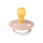 BIBS - Suzeta fosforescenta Colour GLOW Latex, tetina rotunda, 0 luni +-Blush