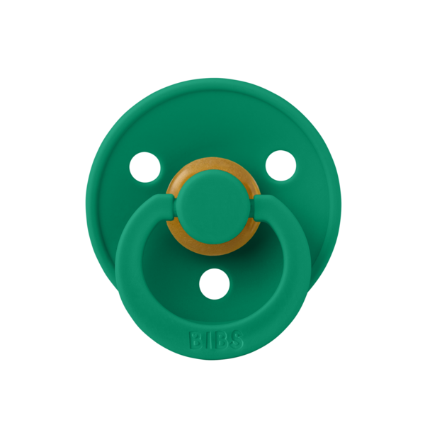 BIBS - Suzeta Colour Latex, tetina rotunda, 0 luni +-Evergreen