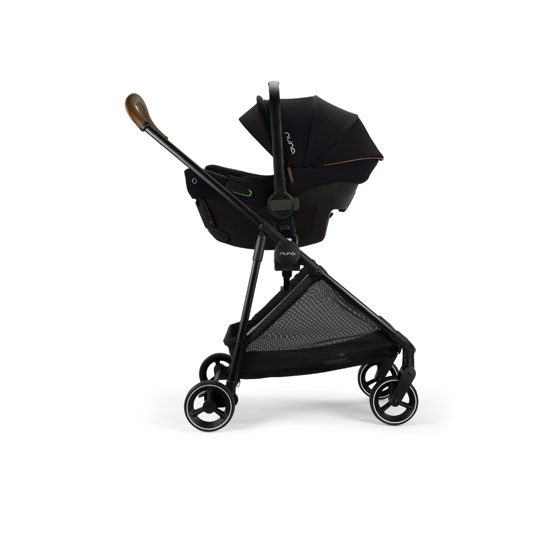 Nuna - Scoica auto cu ISOFIX integrat PIPA urbn Caviar, nastere - 75 cm, testata inclusiv la impact lateral, conform ECE R129 si testata ADAC