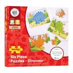 Set 3 puzzle din lemn - Dinozauri