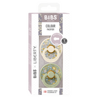 BIBS x LIBERTY - Set 2 suzete Colour Eloise Latex, tetina rotunda, 0 luni+