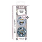 BIBS x LIBERTY - Set 2 suzete Colour Bobo Latex, tetina rotunda, 0 luni+