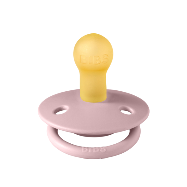 BIBS - Suzeta De Lux Latex, tetina rotunda, 0 luni +-Pink Plum