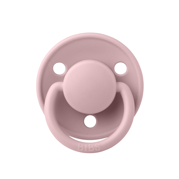 BIBS - Suzeta De Lux Latex, tetina rotunda, 0 luni +-Pink Plum