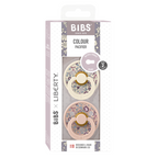 BIBS x LIBERTY - Set 2 suzete Colour Eloise Latex, tetina rotunda, 6 luni+-Ivory/Blush