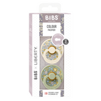 BIBS x LIBERTY - Set 2 suzete Colour Eloise Latex, tetina rotunda, 6 luni+-Ivory/Sage