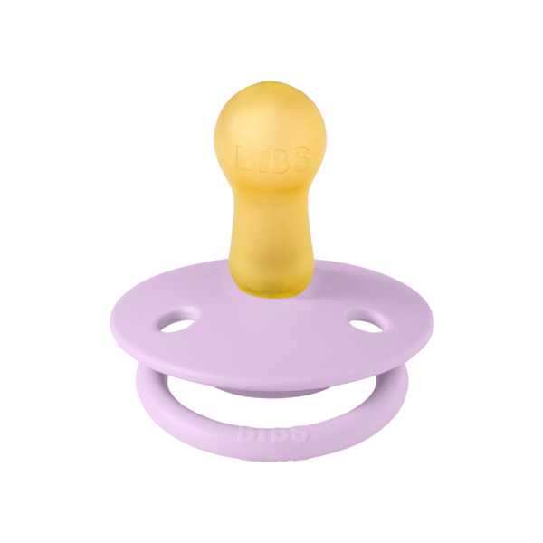 BIBS - Suzeta De Lux Latex, tetina rotunda, 6 luni +-Violet Sky
