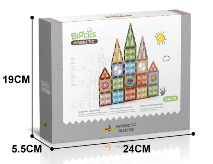 Joc magnetic  Diamond - 31 piese (7.5 cm)