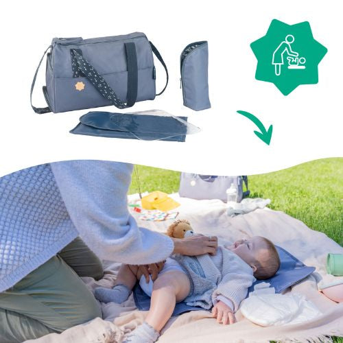Badabulle - Geanta pentru scutece Pocketstyle Blue