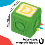 Baby Einstein - Blocuri magnetice de activitati, "Bridge & Learn" din 15 piese