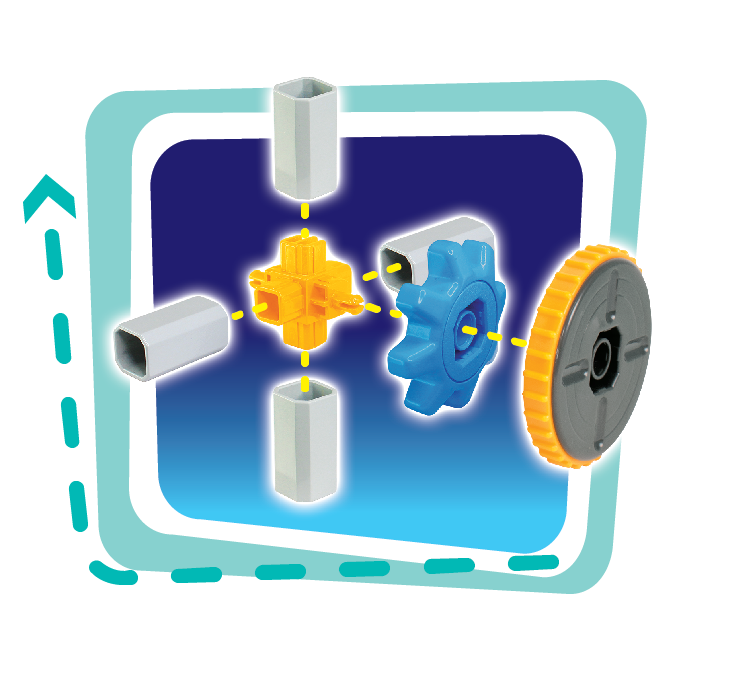 Set de constructie 3 in 1 STEM  - Robotel & masinute saniter