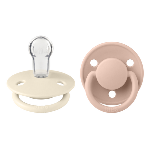 BIBS Set 2 suzete De Lux Silicon tetina rotunda marime universala 0-3 ani silicon fara PVC BPA
