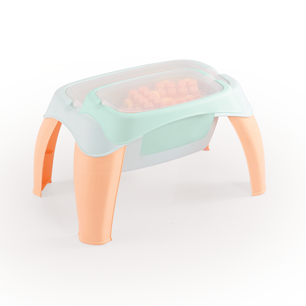 Masuta activitati cu 30 cuburi de construit - Pastel