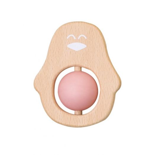 Natural Pink Penguin Teether