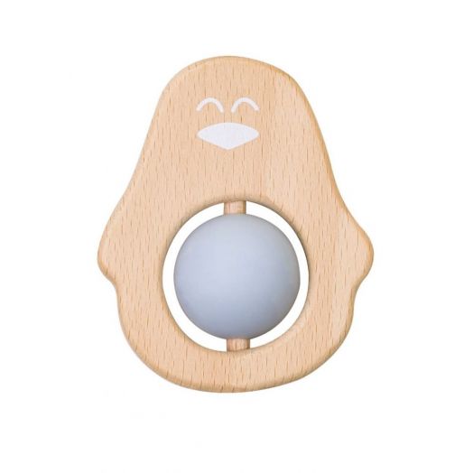 Natural Teething Toy Blue Penguin