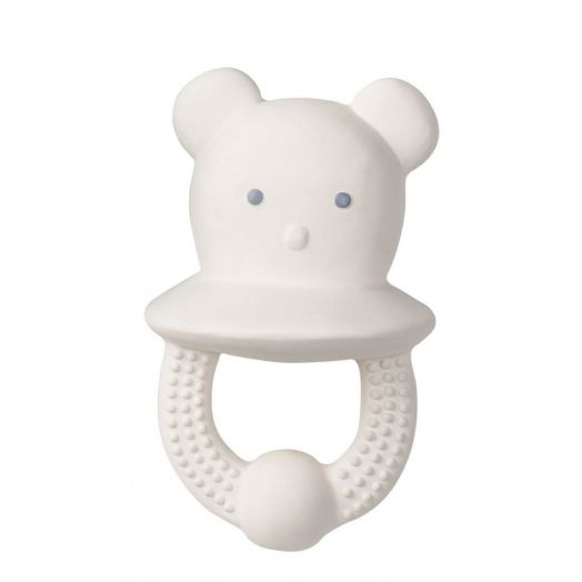 Sweet Teddy Natural Rubber Teether White