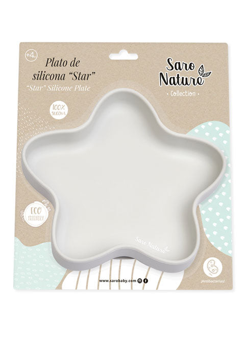 Silicone Plate Grey Star