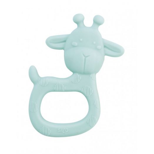 Silicone Teether 'Giraffe Party' Mint