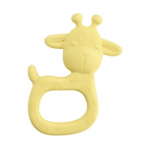 Silicone Teether 'Giraffe Party' Yellow