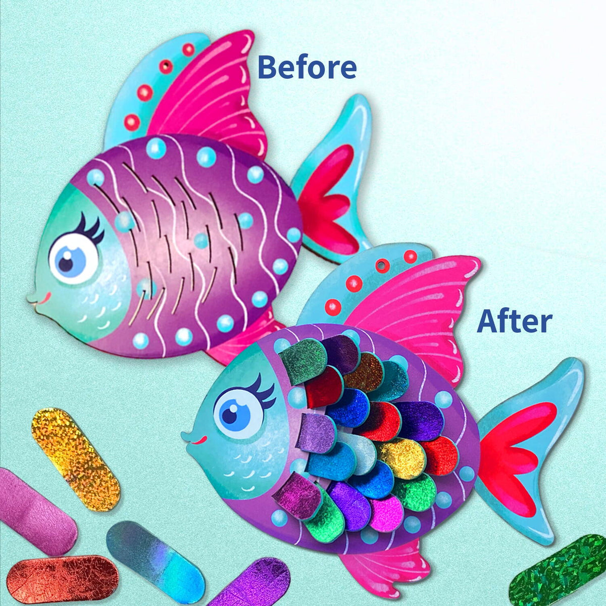 Decoratiuni cu folii de transfer - Animalute marine