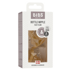 BIBS - Set 2 tetine pentru biberon, Latex, cu flux rapid