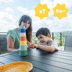 Badabulle - Set 7 jucarii stivuibile pentru baie