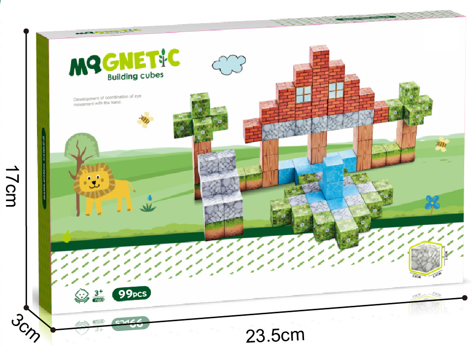 Cuburi magnetice - In natura 99 piese (2 cm)