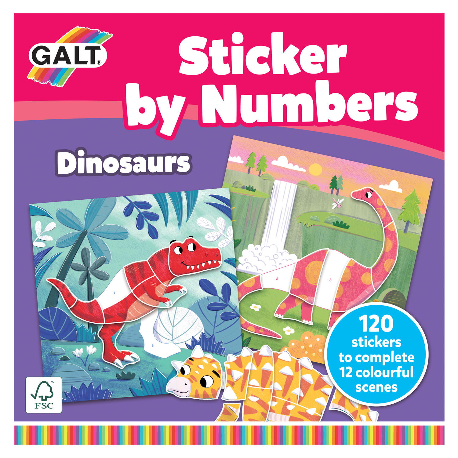 Cartea mea cu stickere -  Dinozauri prietenosi