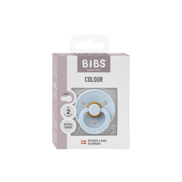 BIBS - Suzeta Colour Latex, tetina rotunda, 6+ luni, ambalaj premium