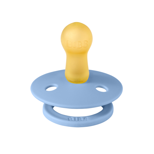 BIBS - Suzeta Colour Latex, tetina rotunda, 6 luni +-Sky Blue
