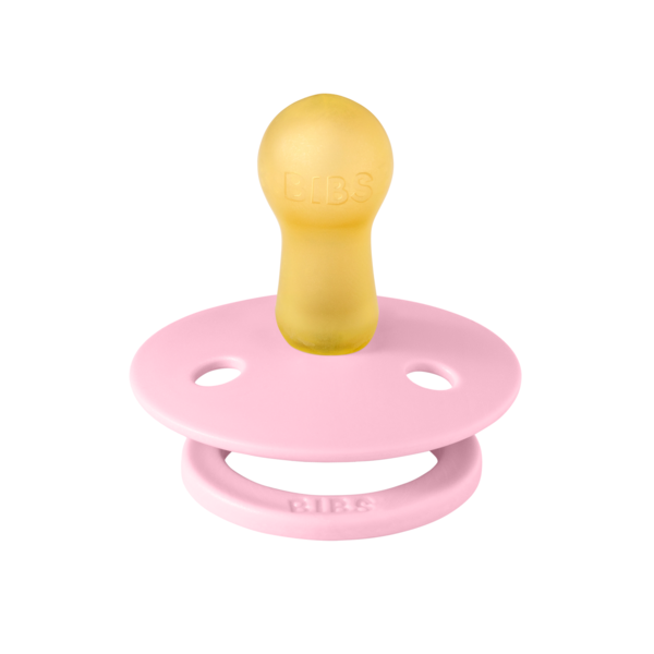 BIBS - Suzeta Colour Latex, tetina rotunda, 6 luni +-Baby Pink