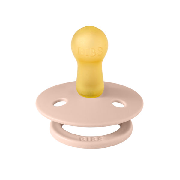 BIBS - Suzeta Colour Latex, tetina rotunda, 6 luni +-Blush