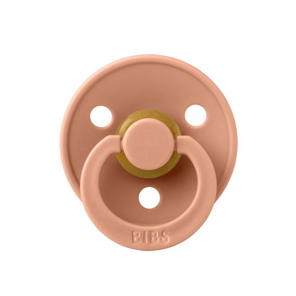 BIBS - Suzeta Colour Latex, tetina rotunda, 6 luni +-Peach