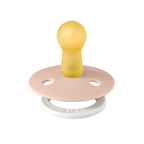 BIBS - Suzeta fosforescenta Colour Glow Latex, tetina rotunda, 6 luni +-Blush