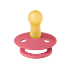 BIBS - Suzeta Colour Latex, tetina rotunda, 6 luni +-Coral