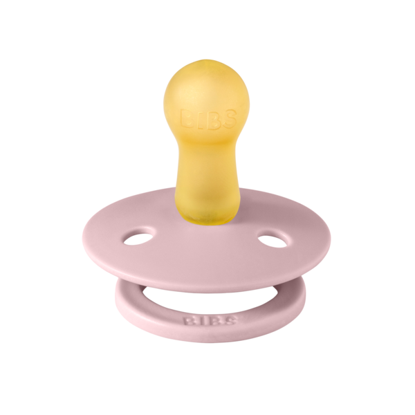 BIBS - Suzeta Colour Latex, tetina rotunda, 6 luni +-Pink Plum