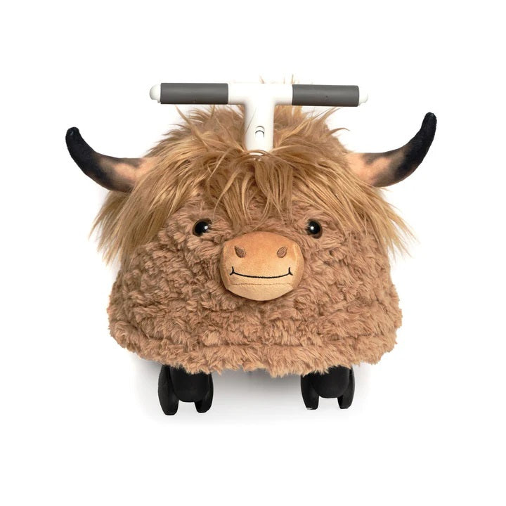 Prince Lionheart Hairies Ride-On Inflatable Toy - Fun and Safe Ride for Kids, Highland Cow Scotch